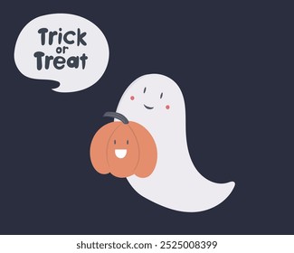 Vector Halloween character is ideal for commercial purposes: print, cards, posters, advertising, pattern