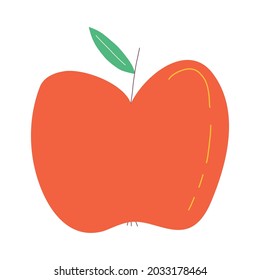 Vector Halloween clipart illustration of an apple for decoration