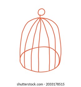 Vector Halloween clipart illustration of a cage for decoration