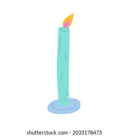 Vector Halloween clipart illustration of a candle for decoration
