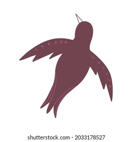 Vector Halloween clipart illustration of a crow for decoration