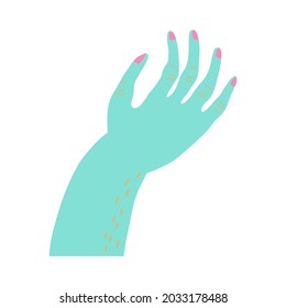 Vector Halloween clipart illustration of a zombi arm for decoration