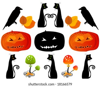 Vector Halloween Clip-art Set