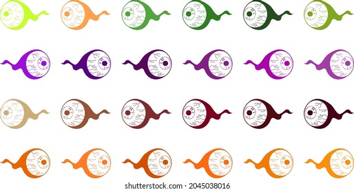 Vector Of the Halloween Colorful Glass