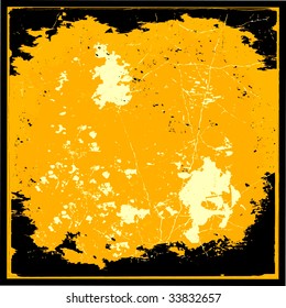 Vector Halloween Colors Frame Grunge, Or Easily Change Colors