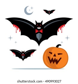 Vector Halloween Concept Cartoon Illustration.