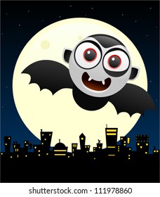vector halloween concept design with dracula