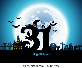 Vector of Halloween day celebration