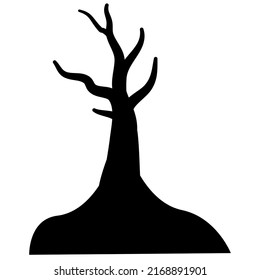 Vector Halloween dead tree shape
