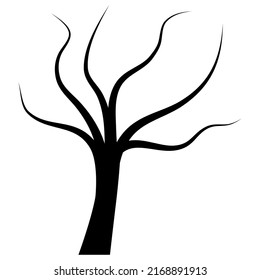 Vector Halloween dead tree shape