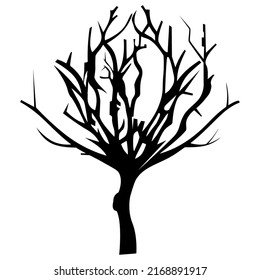 Vector Halloween dead tree shape