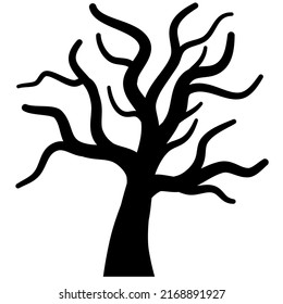 Vector Halloween dead tree shape