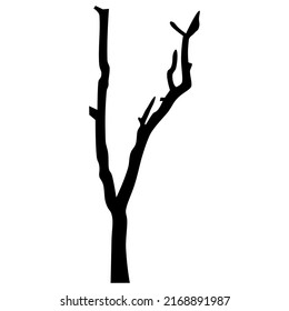 Vector Halloween dead tree shape