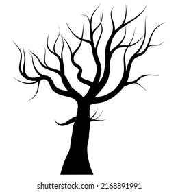 Vector Halloween dead tree shape