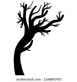 Vector Halloween dead tree shape