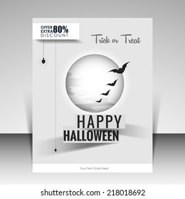 Vector Halloween discount flyer can be used for printing and publishing.