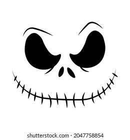 Vector Halloween Faces. The nightmare before christmas. Jack Skellington. halloween jack faces silhouettes.