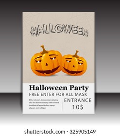 Vector Halloween flyer can be used for printing and publishing.