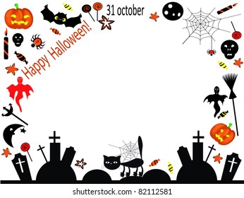 Vector Halloween frame