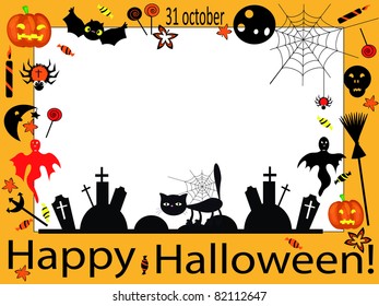 Vector Halloween frame