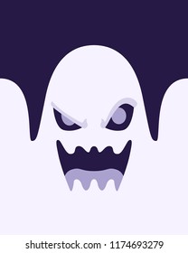 vector halloween ghost background for brochure banner and publication