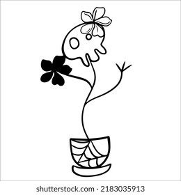 Vector halloween ghost clipart,  mystique and esoteric doodle for terrible party Hand drawn