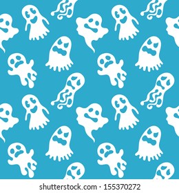 vector Halloween ghosts pattern