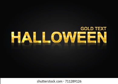 Vector Halloween gold letters.