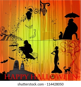 vector Halloween greeting card
