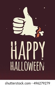 vector halloween greeting card