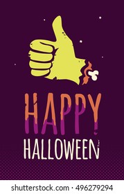 vector halloween greeting card