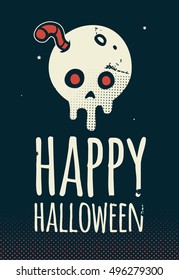 vector halloween greeting card