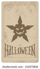 The Vector Halloween greeting card with sinister smile