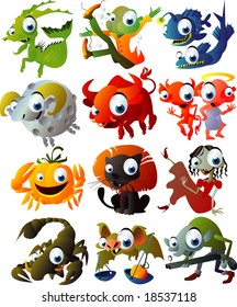 vector halloween horoscope