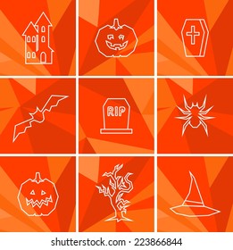 Vector halloween icon set