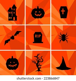 Vector halloween icon set