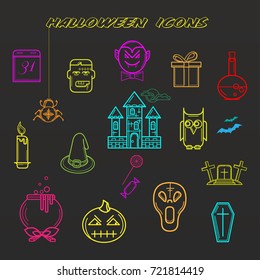 Vector Halloween icons