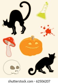 vector Halloween icons set