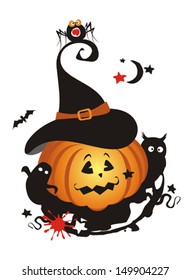 Vector halloween illustration. 