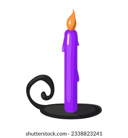 Vector halloween illustration with candle