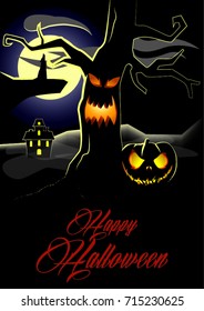 vector halloween illustration for fliers