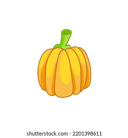 Vector Halloween illustration. Hand draw doodles pumpkin. Ripe juicy pumpkins, isolated, on white background. Сheerful pumpkin. Pumpkin Jack. Halloween character. Happy Halloween!