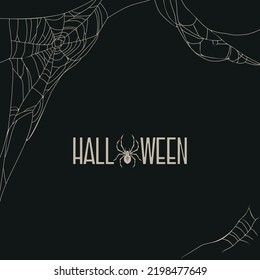 Vektorhalloween-Illustration. Spiderweb halloween.