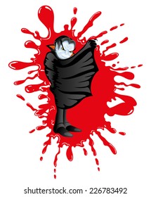 Vector halloween illustration. Vampire.