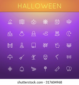 Vector Halloween Line Icons