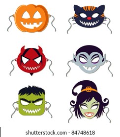 Vector Halloween masks
