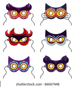 Vector Halloween masks