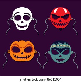 Vector Halloween masks