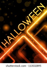 Vector - Halloween Neon Party Background