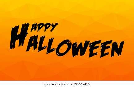 Vector Halloween orange polygonal mosaic background